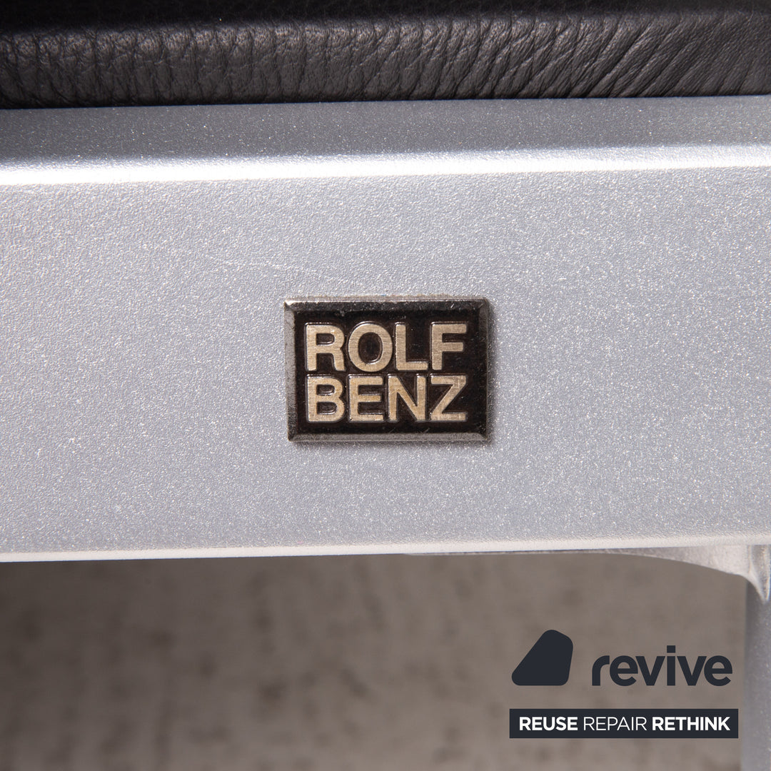 Rolf Benz Nova Leder Sofa Schwarz Zweisitzer Funktion Schlaffunktion Schlafsofa Couch