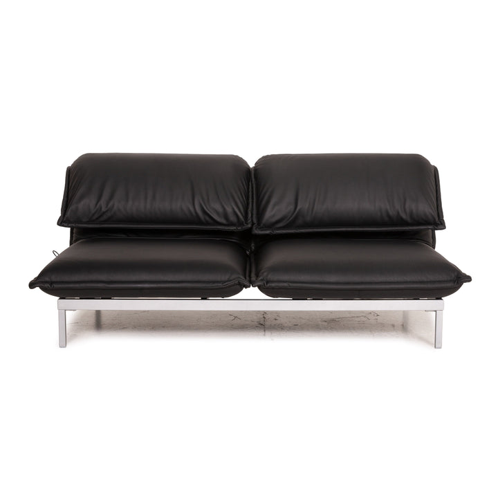 Rolf Benz Nova Leder Sofa Schwarz Zweisitzer Funktion Schlaffunktion Schlafsofa Couch