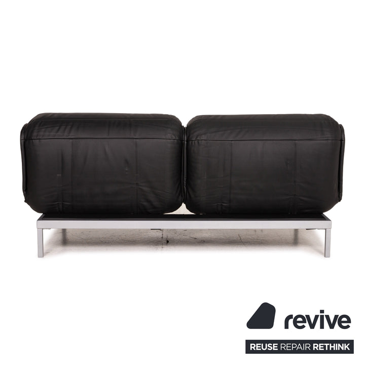 Rolf Benz Nova Leder Sofa Schwarz Zweisitzer Funktion Schlaffunktion Schlafsofa Couch