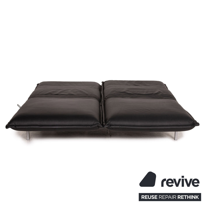 Rolf Benz Nova Leder Sofa Schwarz Zweisitzer Funktion Schlaffunktion Schlafsofa Couch