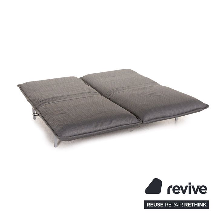 Rolf Benz Nova sofa set gray 1x two-seater 1x armchair function sleeping function