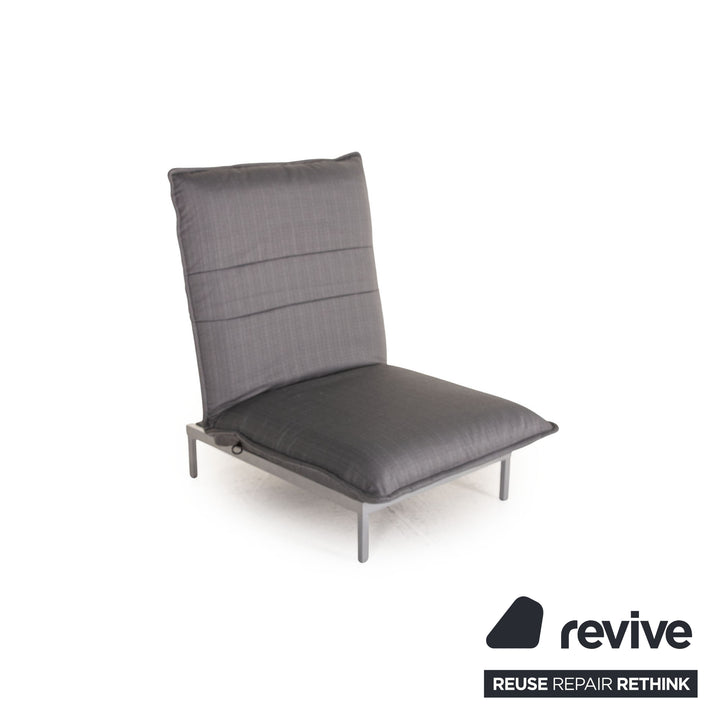 Rolf Benz Nova sofa set gray 1x two-seater 1x armchair function sleeping function