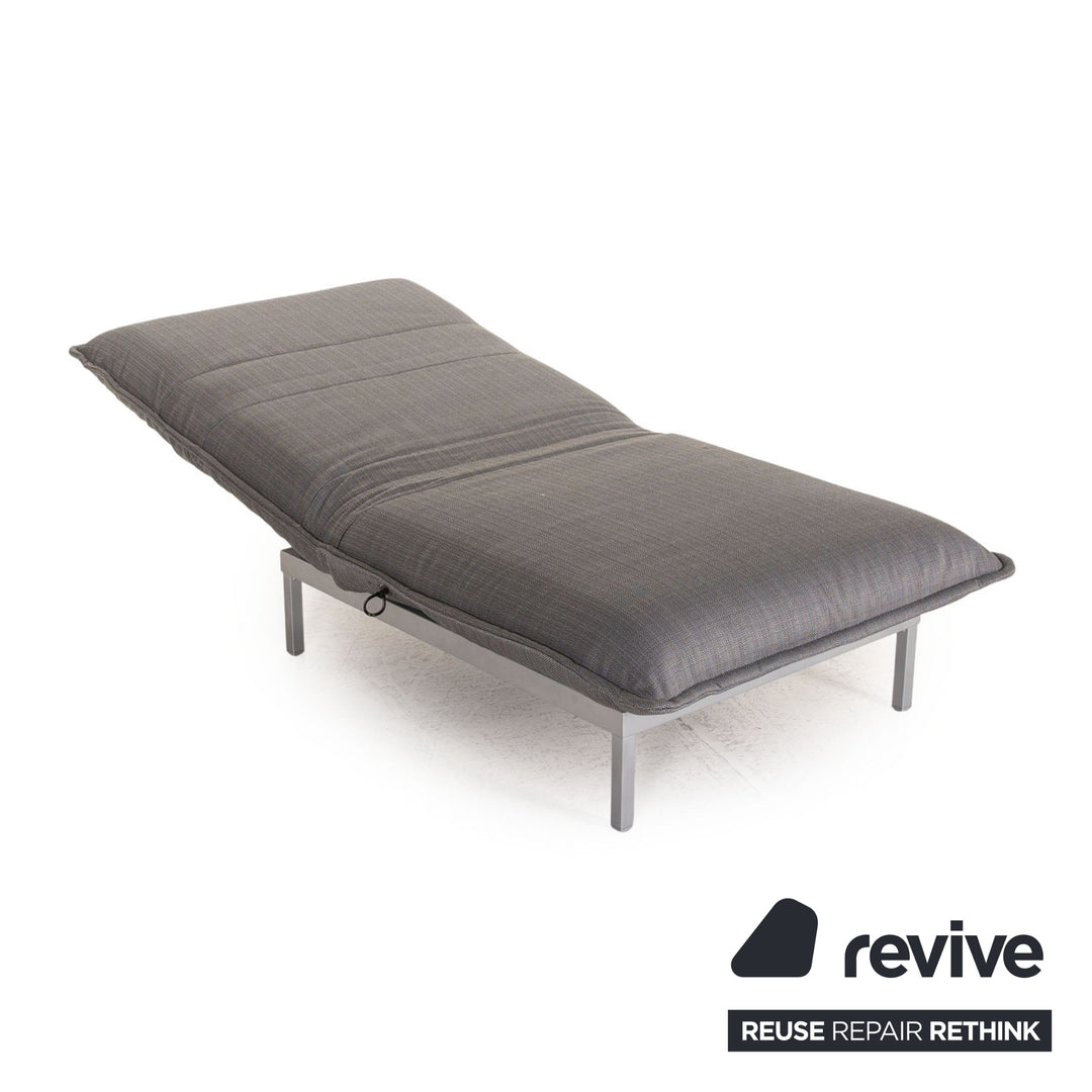 Rolf Benz Nova sofa set gray 1x two-seater 1x armchair function sleeping function