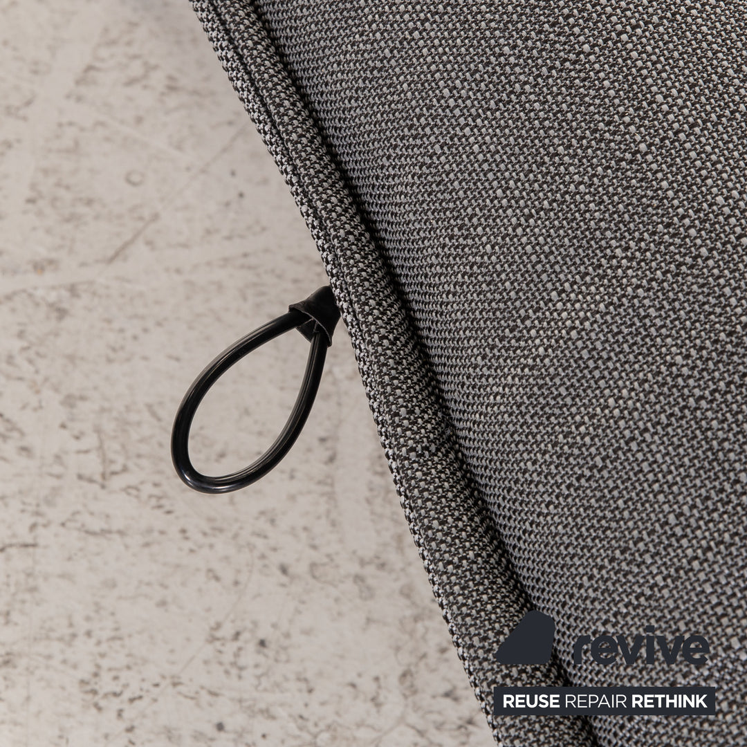 Rolf Benz Nova sofa set gray 1x two-seater 1x armchair function sleeping function