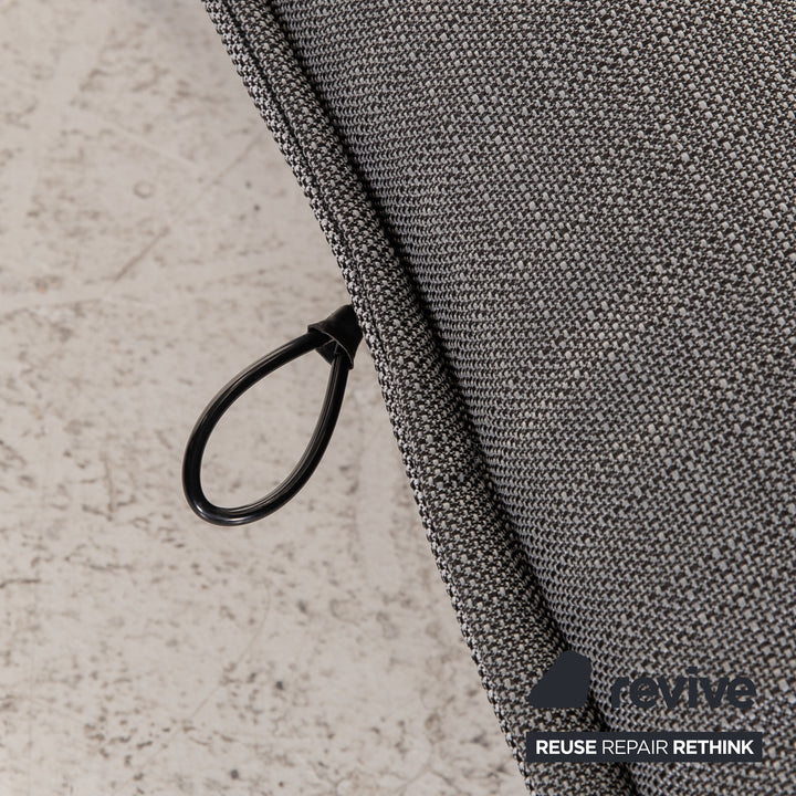 Rolf Benz Nova sofa set gray 1x two-seater 1x armchair function sleeping function