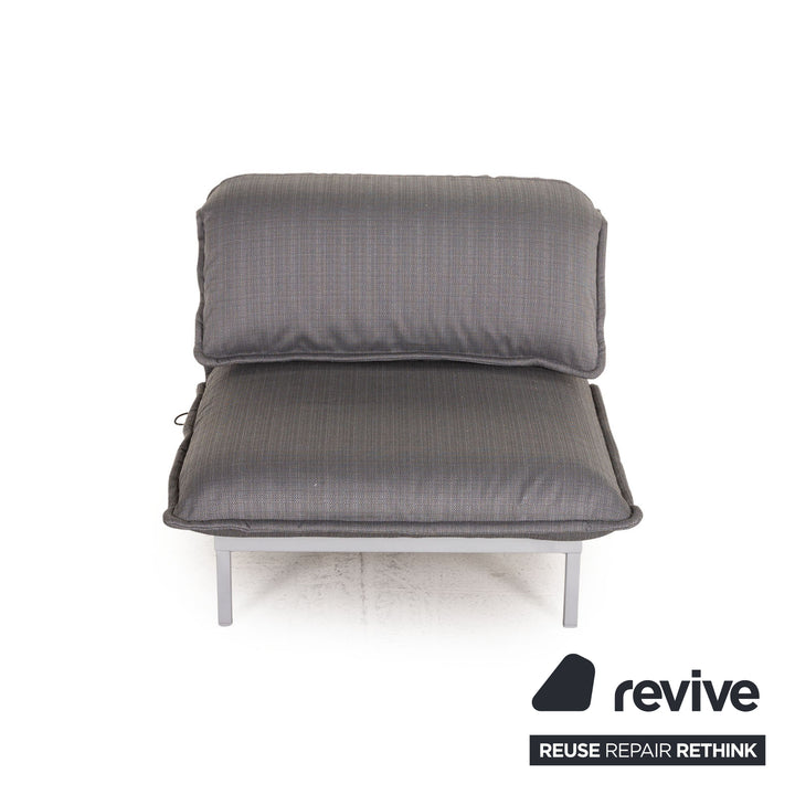 Rolf Benz Nova sofa set gray 1x two-seater 1x armchair function sleeping function