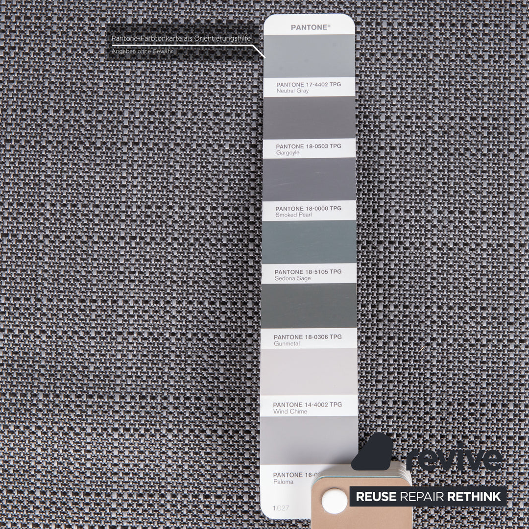 Rolf Benz Nova sofa set gray 1x two-seater 1x armchair function sleeping function