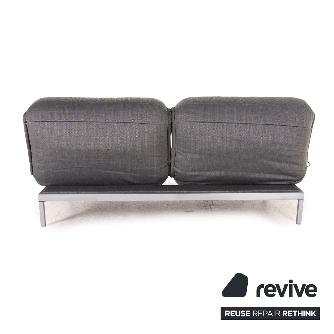 Rolf Benz Nova sofa set gray 1x two-seater 1x armchair function sleeping function