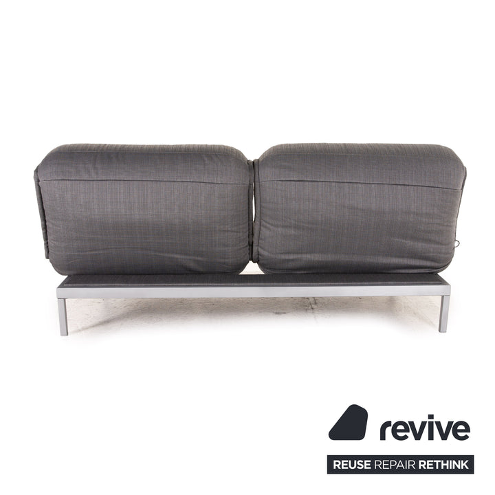Rolf Benz Nova sofa set gray 1x two-seater 1x armchair function sleeping function