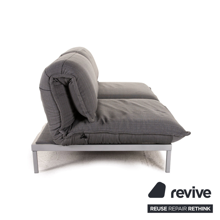 Rolf Benz Nova sofa set gray 1x two-seater 1x armchair function sleeping function