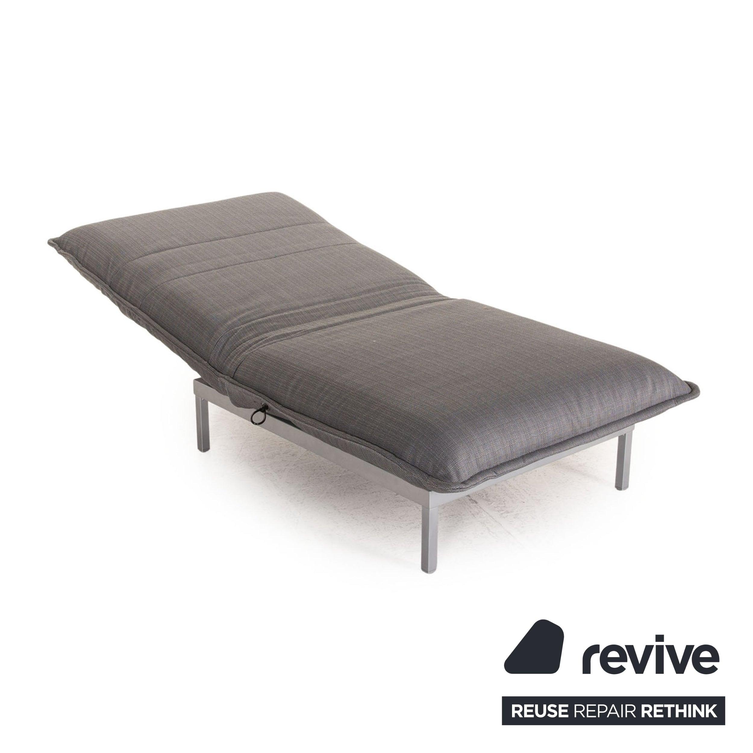 Rolf Benz Nova 340 fabric armchair grey frame silver manual function