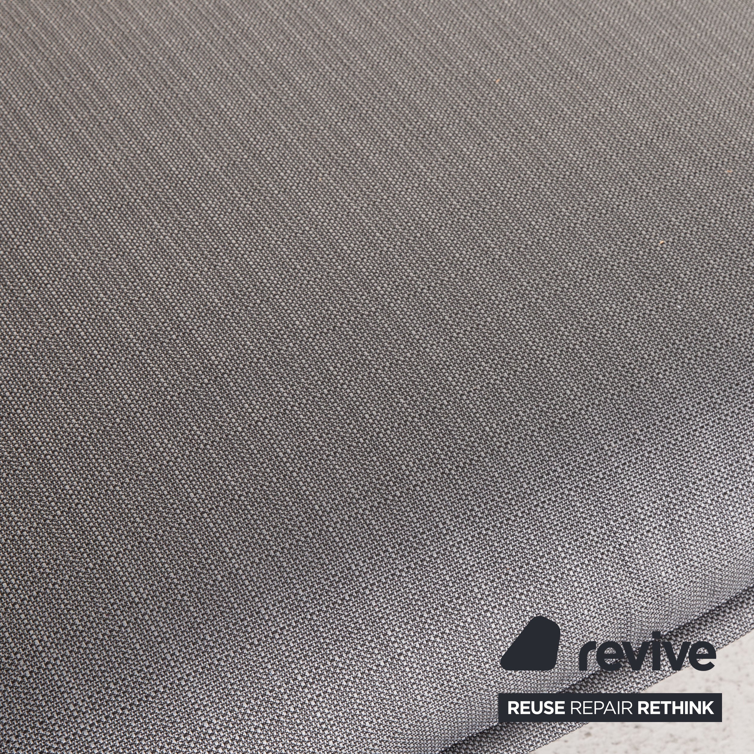Rolf Benz Nova 340 fabric armchair grey frame silver manual function