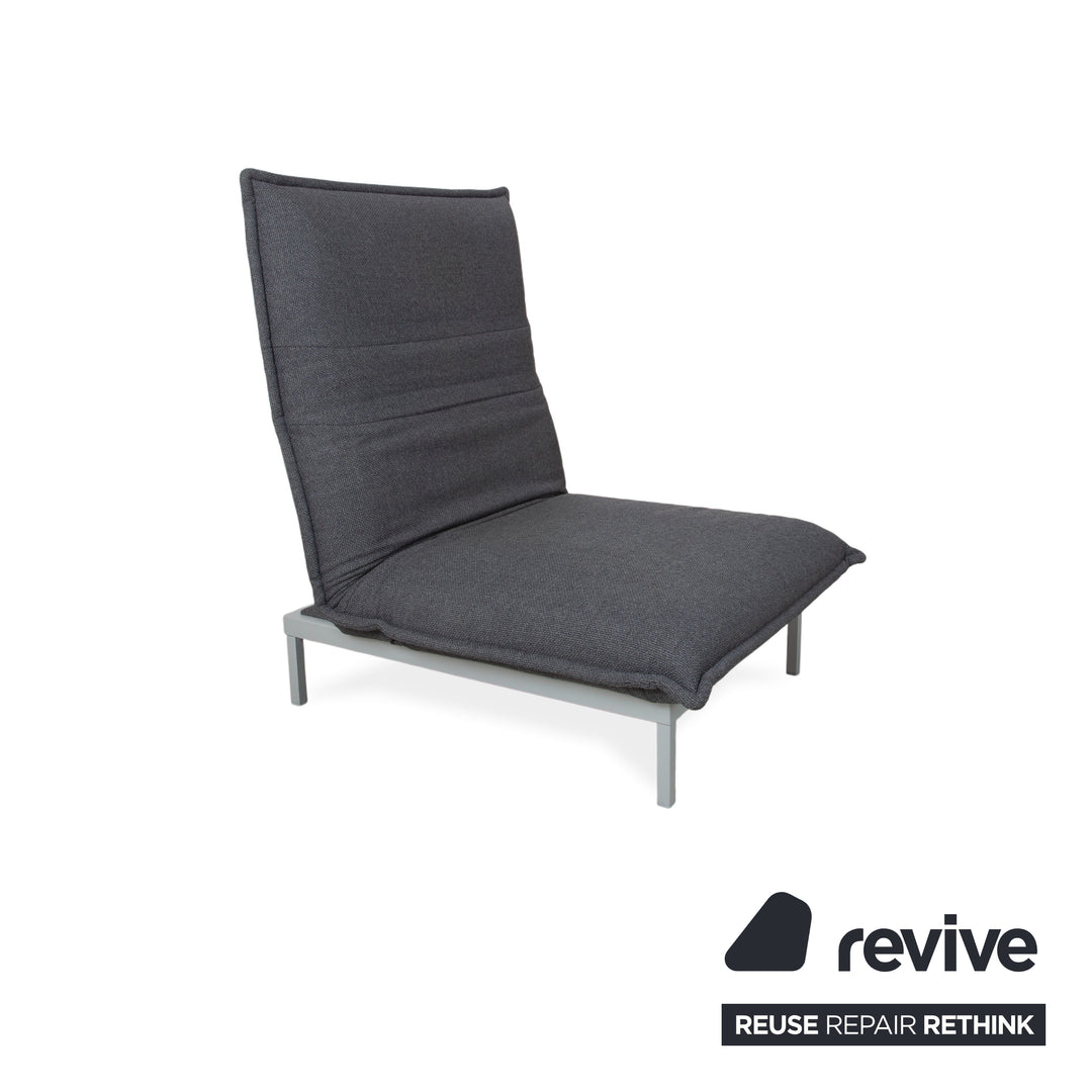 Rolf Benz Nova Stoff Sessel Grau manuelle Funktion