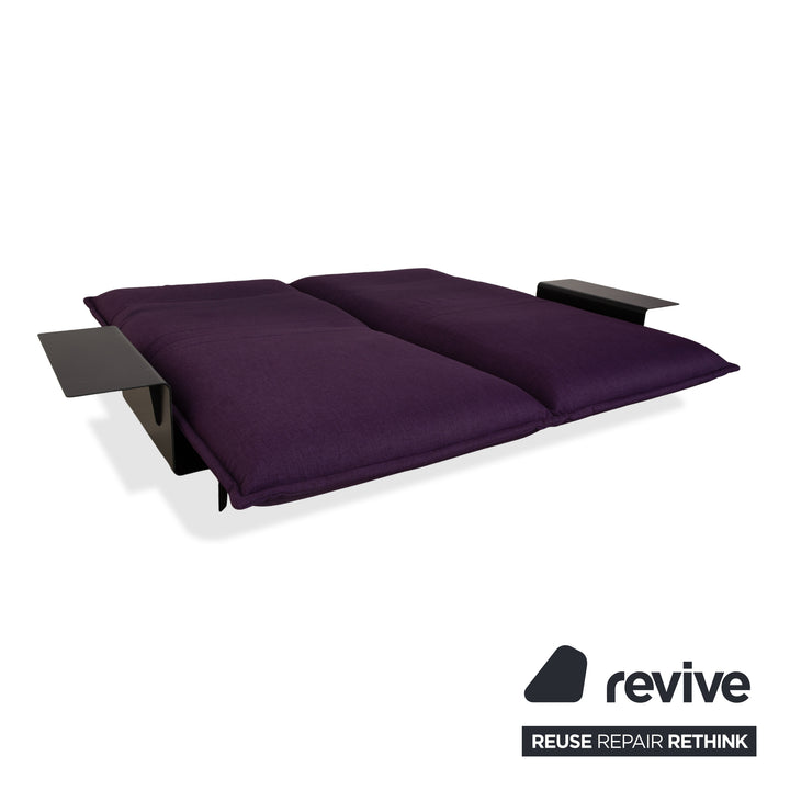 Rolf Benz Nova Stoff Zweisitzer Lila Aubergine Schlafsofa Couch manuelle Funktion