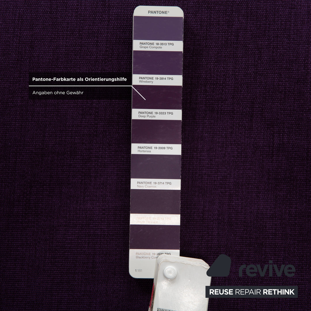 Rolf Benz Nova Stoff Zweisitzer Lila Aubergine manuelle Funktion Sofa Couch