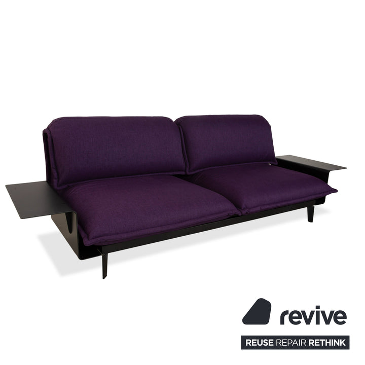 Rolf Benz Nova Stoff Zweisitzer Lila Aubergine Schlafsofa Couch manuelle Funktion