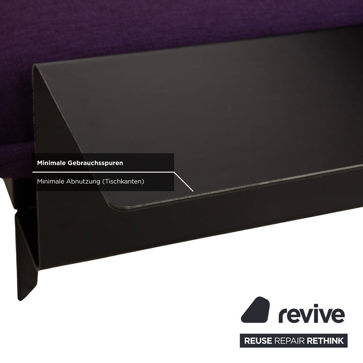 Rolf Benz Nova Stoff Zweisitzer Lila Aubergine Schlafsofa Couch manuelle Funktion