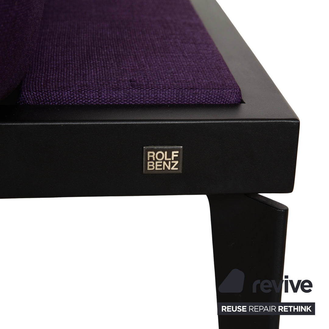 Rolf Benz Nova Stoff Zweisitzer Lila Aubergine Schlafsofa Couch manuelle Funktion