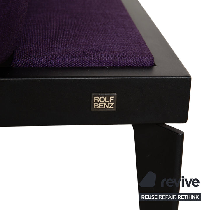 Rolf Benz Nova Stoff Zweisitzer Lila Aubergine Schlafsofa Couch manuelle Funktion