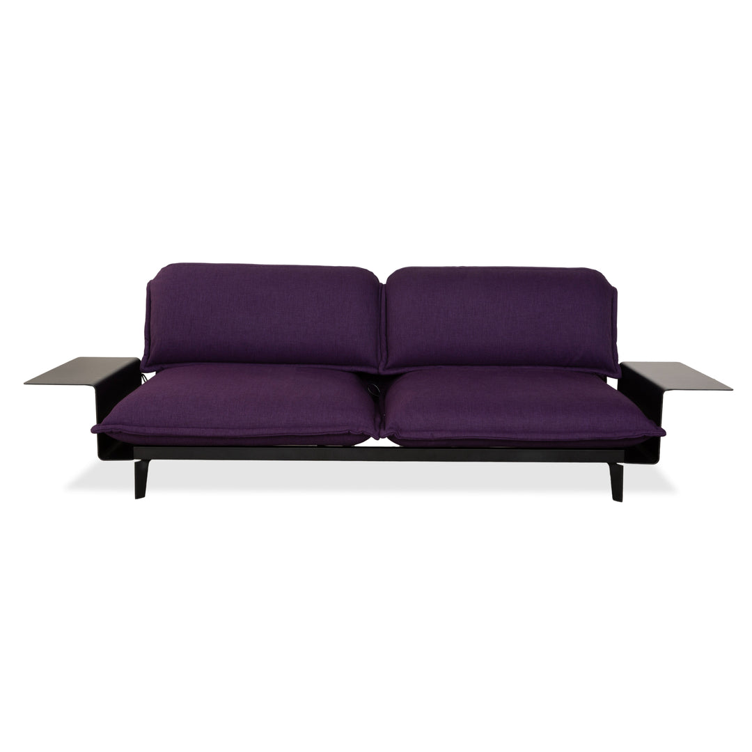 Rolf Benz Nova Stoff Zweisitzer Lila Aubergine Schlafsofa Couch manuelle Funktion
