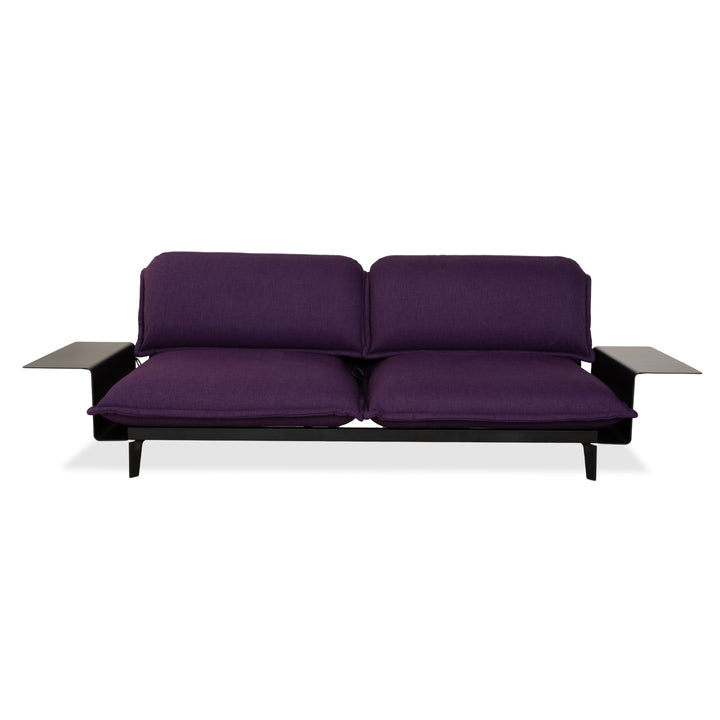 Rolf Benz Nova Stoff Zweisitzer Lila Aubergine Schlafsofa Couch manuelle Funktion