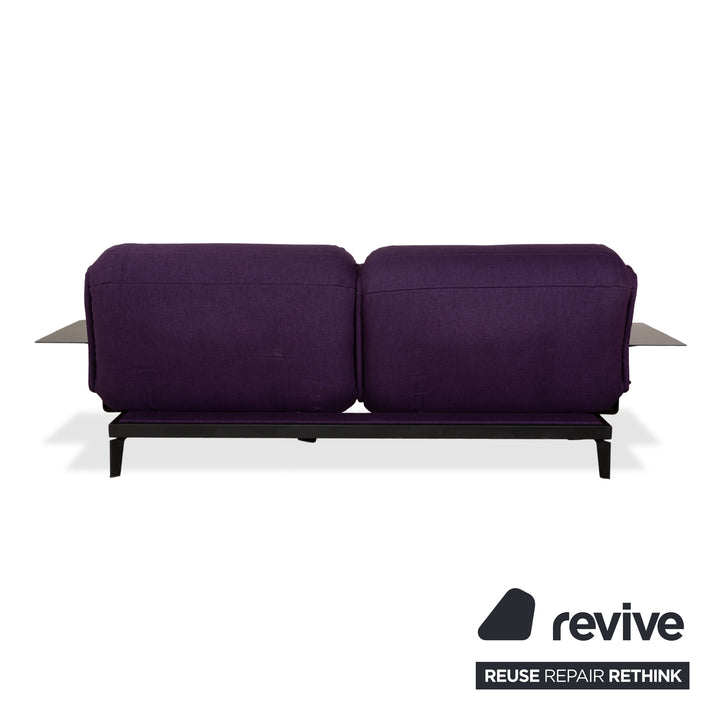 Rolf Benz Nova Stoff Zweisitzer Lila Aubergine Schlafsofa Couch manuelle Funktion
