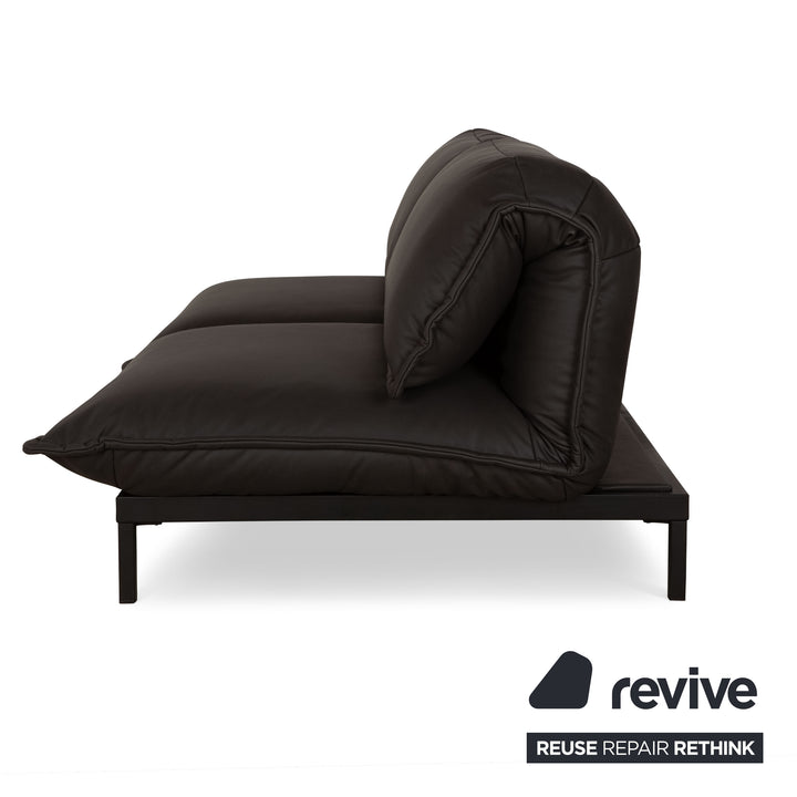 Rolf Benz Nova Canapé deux places anthracite gris foncé cuir vegan (microfibre) canapé fonctionnel