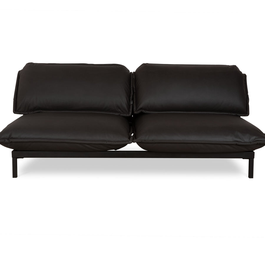 Rolf Benz Nova Zweisitzer Sofa Anthrazit Dunkelgrau veganes Leder (Mikrofaser) Funktion Couch