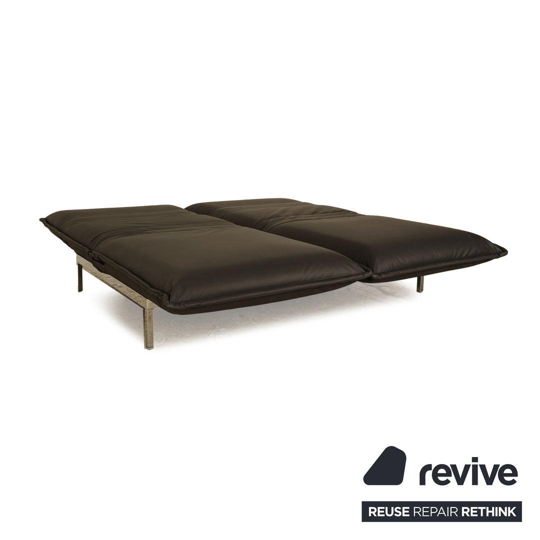 Rolf Benz Nova Zweisitzer Sofa Schwarz veganes Leder (Mikrofaser) Funktion Couch