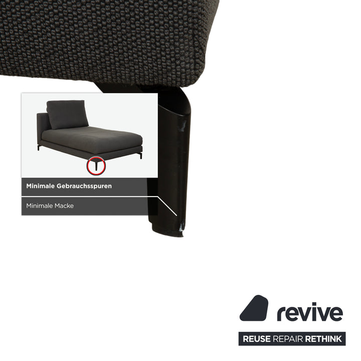 Rolf Benz Nuvola Stoff 2x Liege Couchtisch Hocker Grau Anthrazit