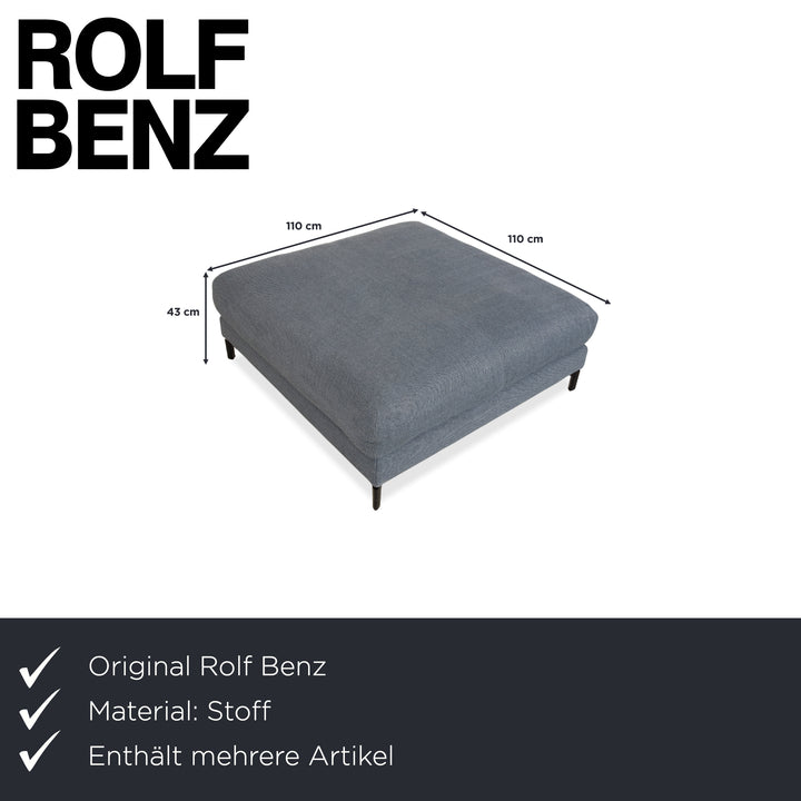 Rolf Benz Nuvola fabric 2x lounger coffee table stool grey anthracite
