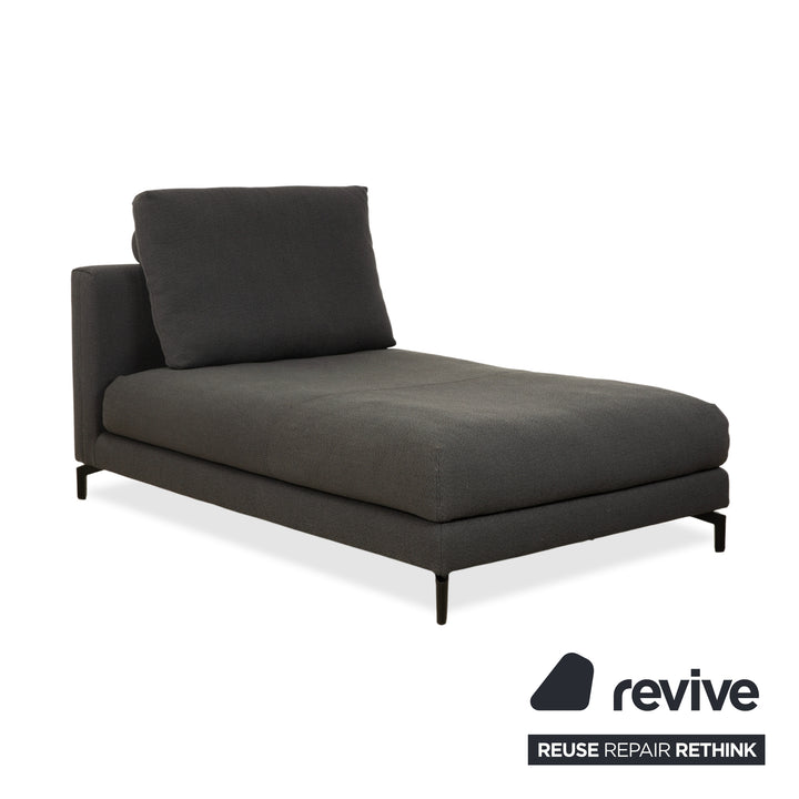 Rolf Benz Nuvola tissu 2x méridienne table basse tabouret gris anthracite