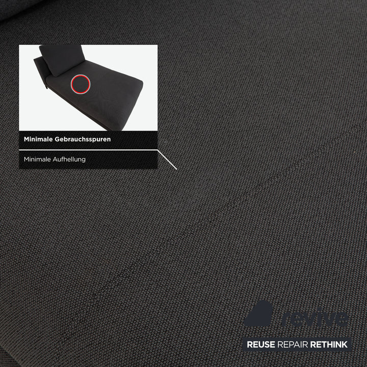 Rolf Benz Nuvola fabric 2x lounger grey anthracite