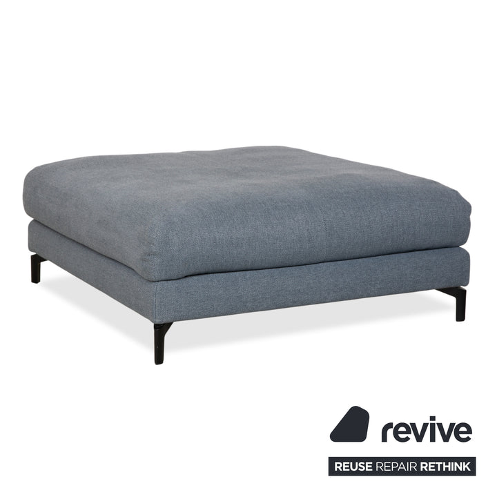 Rolf Benz Nuvola Stoff 2x Liege mit Hocker Grau Blau Anthrazit