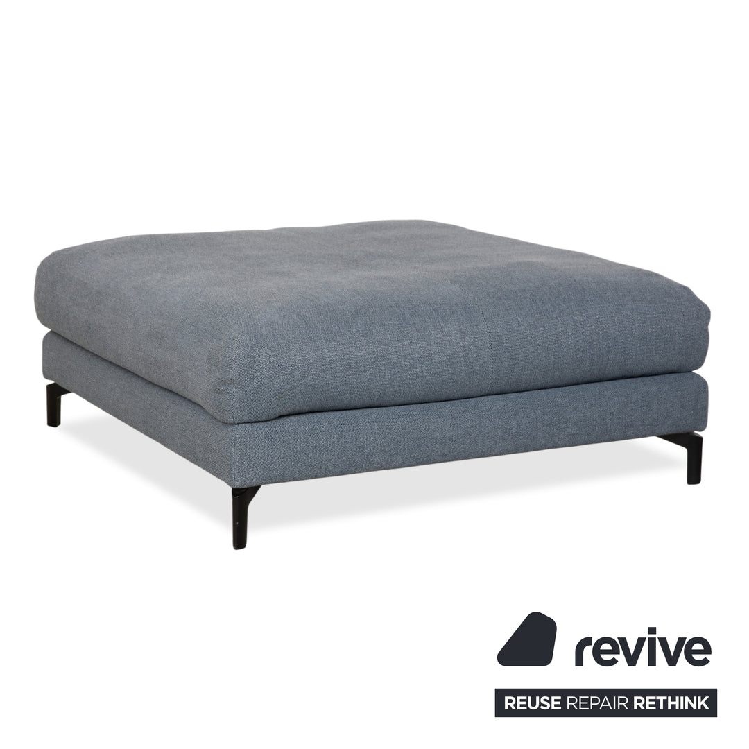 Rolf Benz Nuvola Stoff 2x Liege mit Hocker Grau Blau Anthrazit