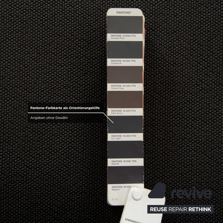 Rolf Benz Nuvola fabric 2x lounger with footstool grey blue anthracite