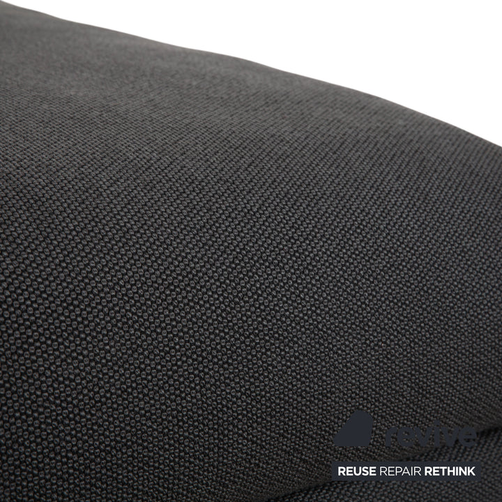 Rolf Benz Nuvola fabric 2x lounger with footstool grey blue anthracite