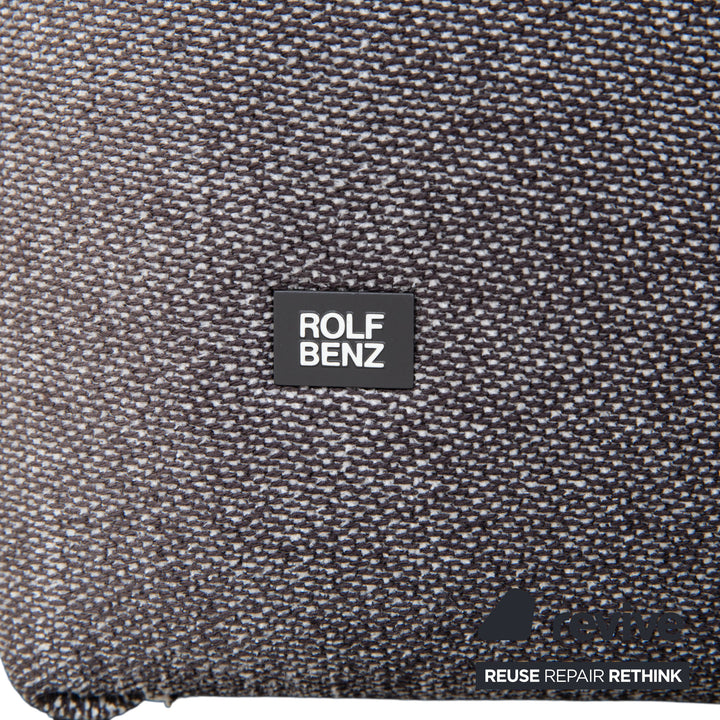 Canapé d'angle en tissu Nuvola de Rolf Benz, gris anthracite