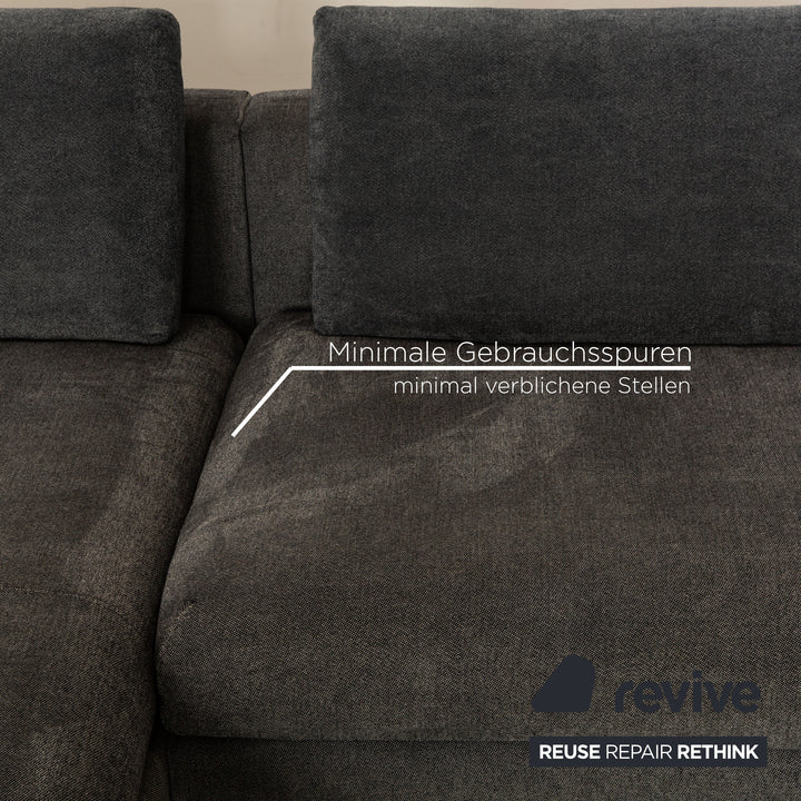 Rolf Benz Nuvola Stoff Ecksofa Grau Blau Recamiere Links Sofa Couch
