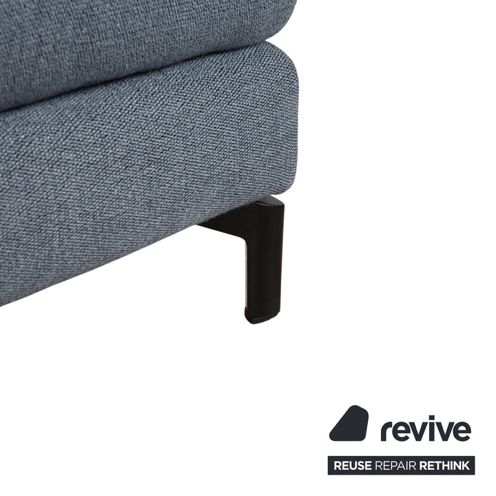 Rolf Benz Nuvola Fabric Stool Blue Grey