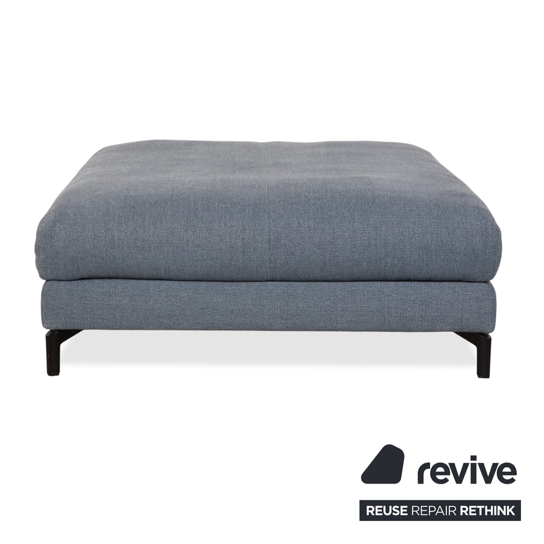 Rolf Benz Nuvola Fabric Stool Blue Grey
