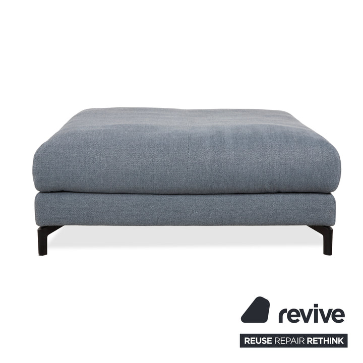 Rolf Benz Nuvola Stoff Hocker Blau Grau
