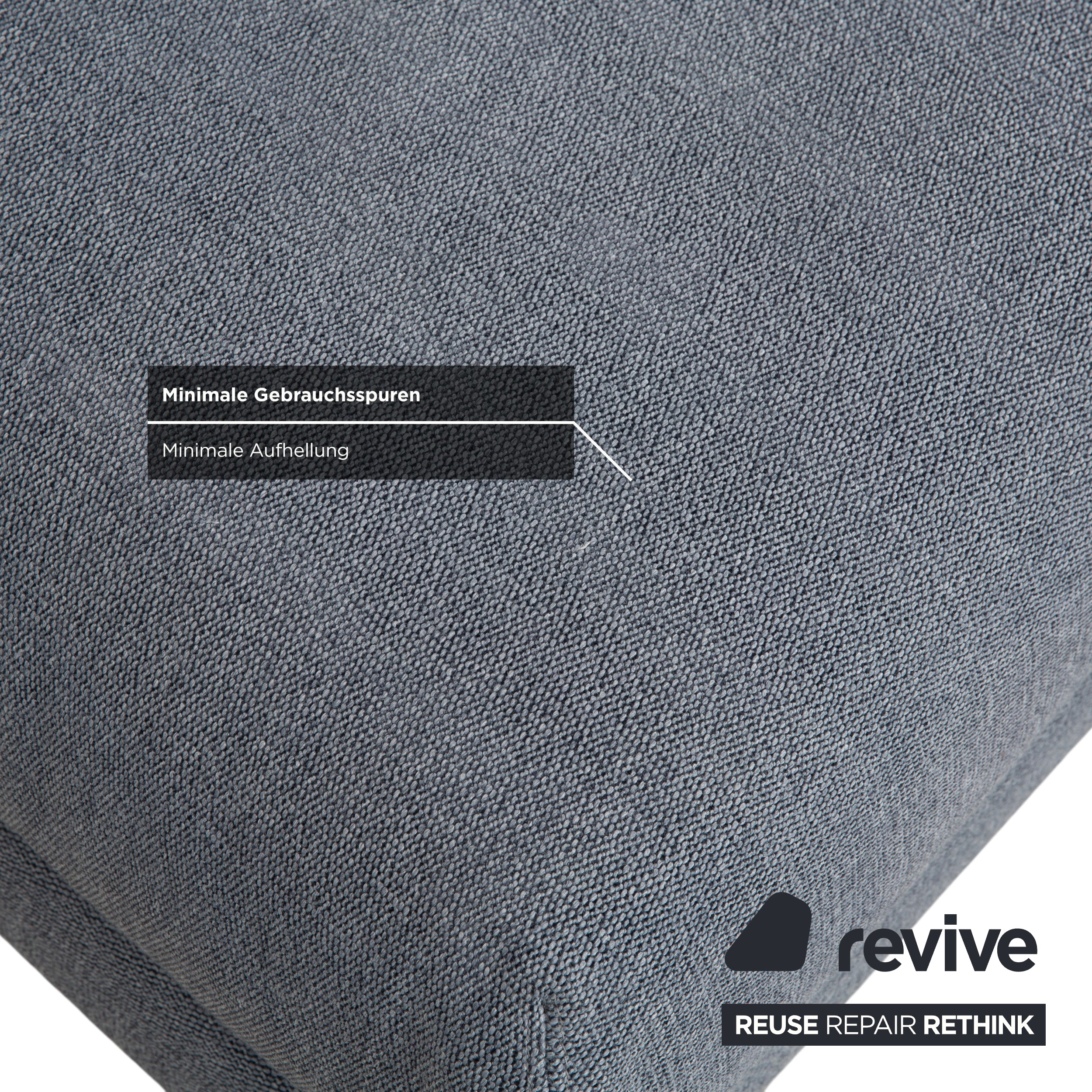 Rolf Benz Nuvola Stoff Hocker Blau Grau