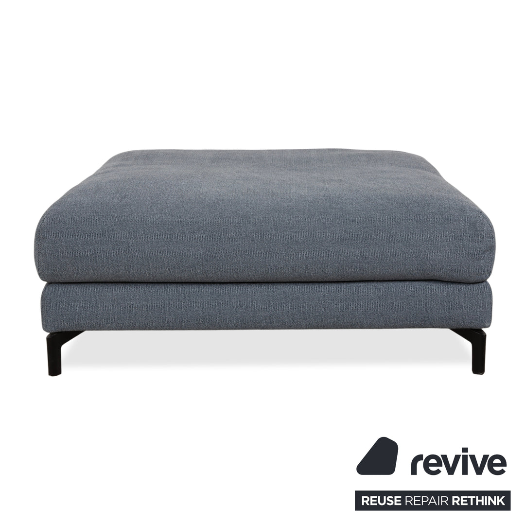 Rolf Benz Nuvola Stoff Hocker Blau Grau