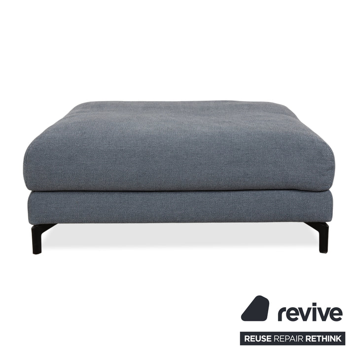 Rolf Benz Nuvola Stoff Hocker Blau Grau