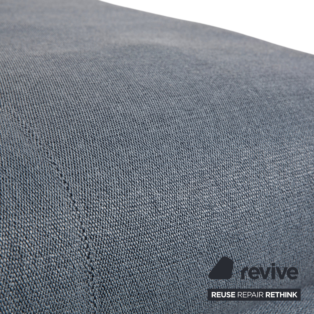 Rolf Benz Nuvola Stoff Hocker Blau Grau