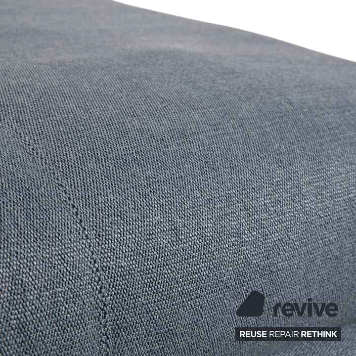 Rolf Benz Nuvola Stoff Hocker Blau Grau