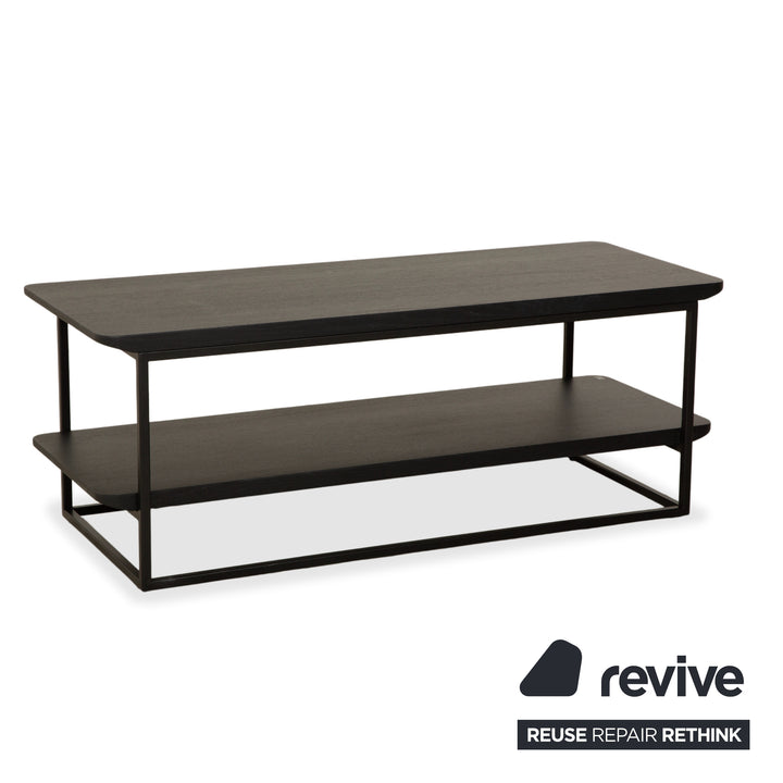 Table basse quatre places en tissu et bois Rolf Benz Nuvola, table d'appoint, canapé gris anthracite