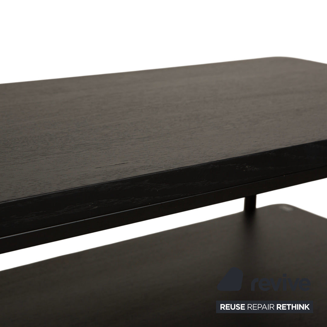 Table basse quatre places en tissu et bois Rolf Benz Nuvola, table d'appoint, canapé gris anthracite
