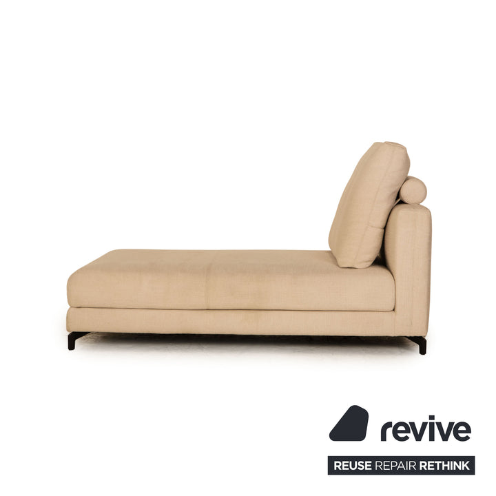 Rolf Benz Nuvola fabric lounger beige cream chaise lounge